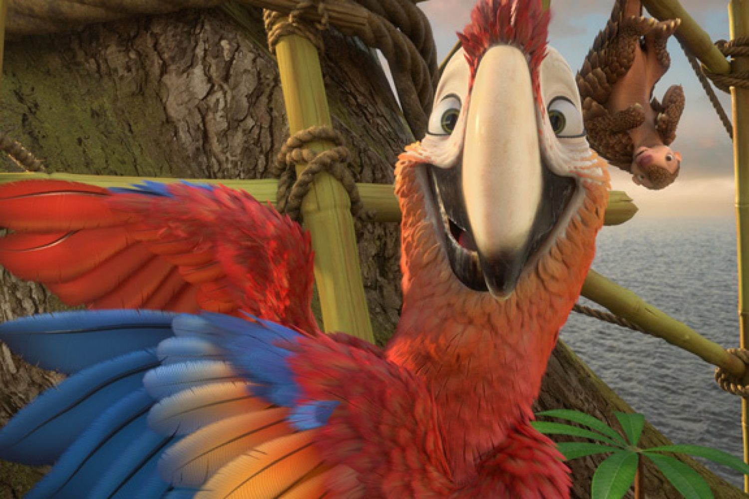 Papagei Dienstag und Schuppentier Pango