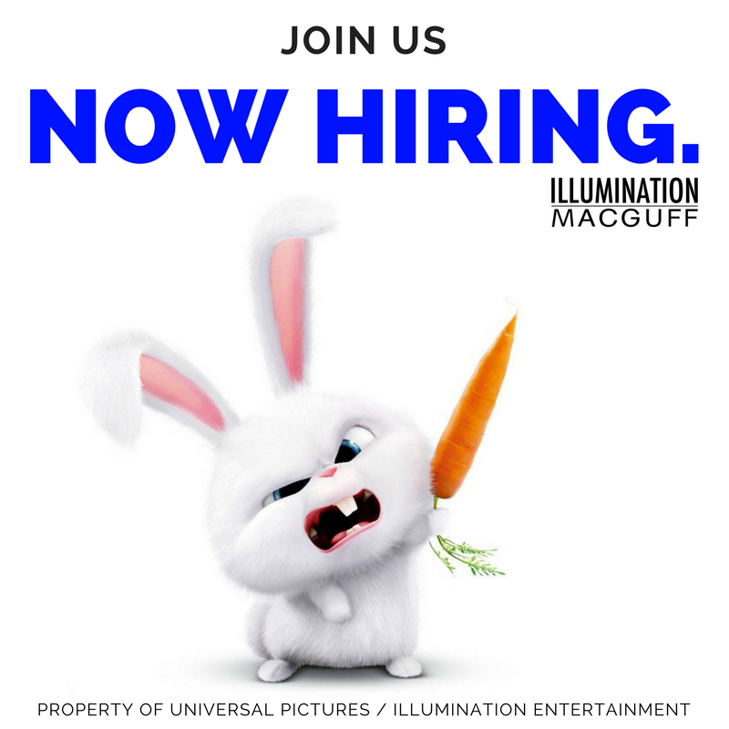 Illumination/MacGuff Paris NOW HIRING CHARACTER ANIMATORS SEVERAL