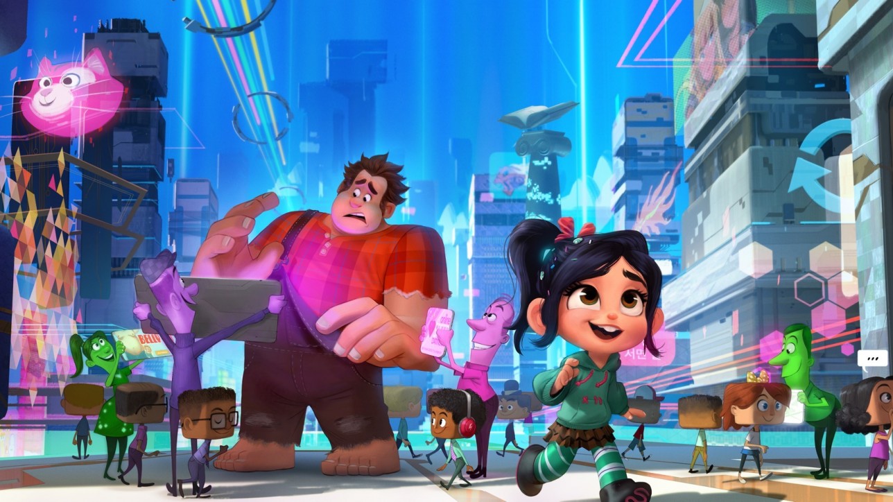 “Ralph Breaks the Internet: Wreck-It Ralph 2” leaves Litwak’s video arcade behind, venturing into the uncharted, expansive and thrilling world of the internet—which may or may not survive Ralph’s wrecking. Video game bad guy Ralph (voice of John C. Reilly) and fellow misfit Vanellope von Schweetz (voice of Sarah Silverman) must risk it all by traveling to the world wide web in search of a replacement part to save Vanellope’s video game, Sugar Rush. In way over their heads, Ralph and Vanellope rely on the citizens of the internet—the netizens—to help navigate their way, including a webite entrepreneur named Yesss (voice of Taraji P. Henson), who is the head algorithm and the heart and soul of trend-making site “BuzzzTube.” Directed by Rich Moore (“Zootopia,” “Wreck-It Ralph”) and Phil Johnston (co-writer “Wreck-It Ralph,” “Cedar Rapids,” co-writer “Zootopia,”), and produced by Clark Spencer (“Zootopia,” “Wreck-It Ralph,” “Bolt”), “Ralph Breaks the Internet: Wreck-Ralph 2” hits theaters on Nov. 21, 2018.