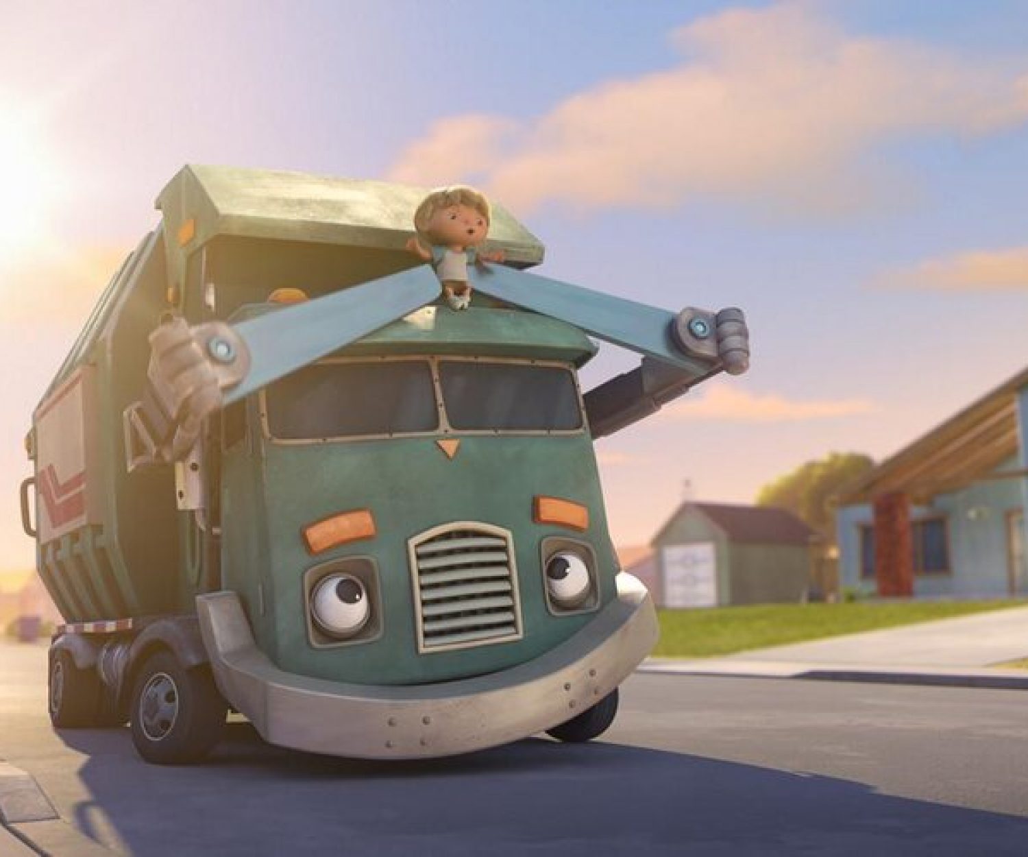 Trash Truck (L to R) Glen Keane as “Trash Truck Grandpa”, Henri Keane as “Hank” in Episode 1 of “Trash Truck”  NETFLIX © 2020