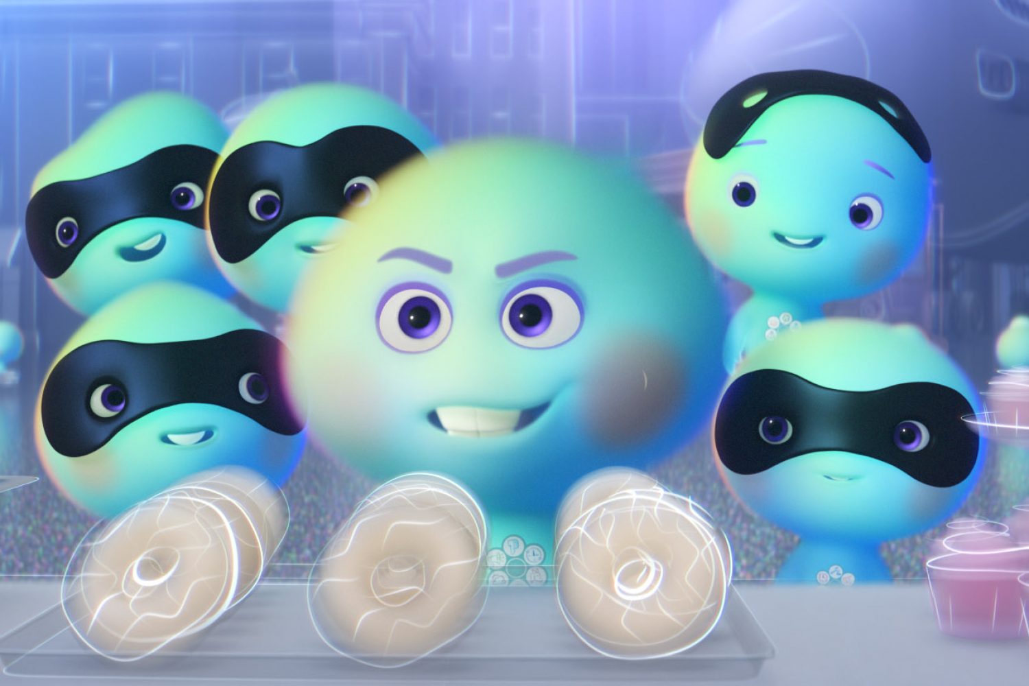 In Pixar Animation Studios’ “22 vs. Earth,” new soul 22 (voice of Tina Fey) enlists a gang of five other new souls in her rebellious refusal to go to Earth. But her cohorts’ activities lead to unexpected results. Set before the events of Disney and Pixar’s “Soul,” “22 vs. Earth” is directed by Kevin Nolting and produced by Lourdes Alba. © 2021 Disney/Pixar. All Rights Reserved.
