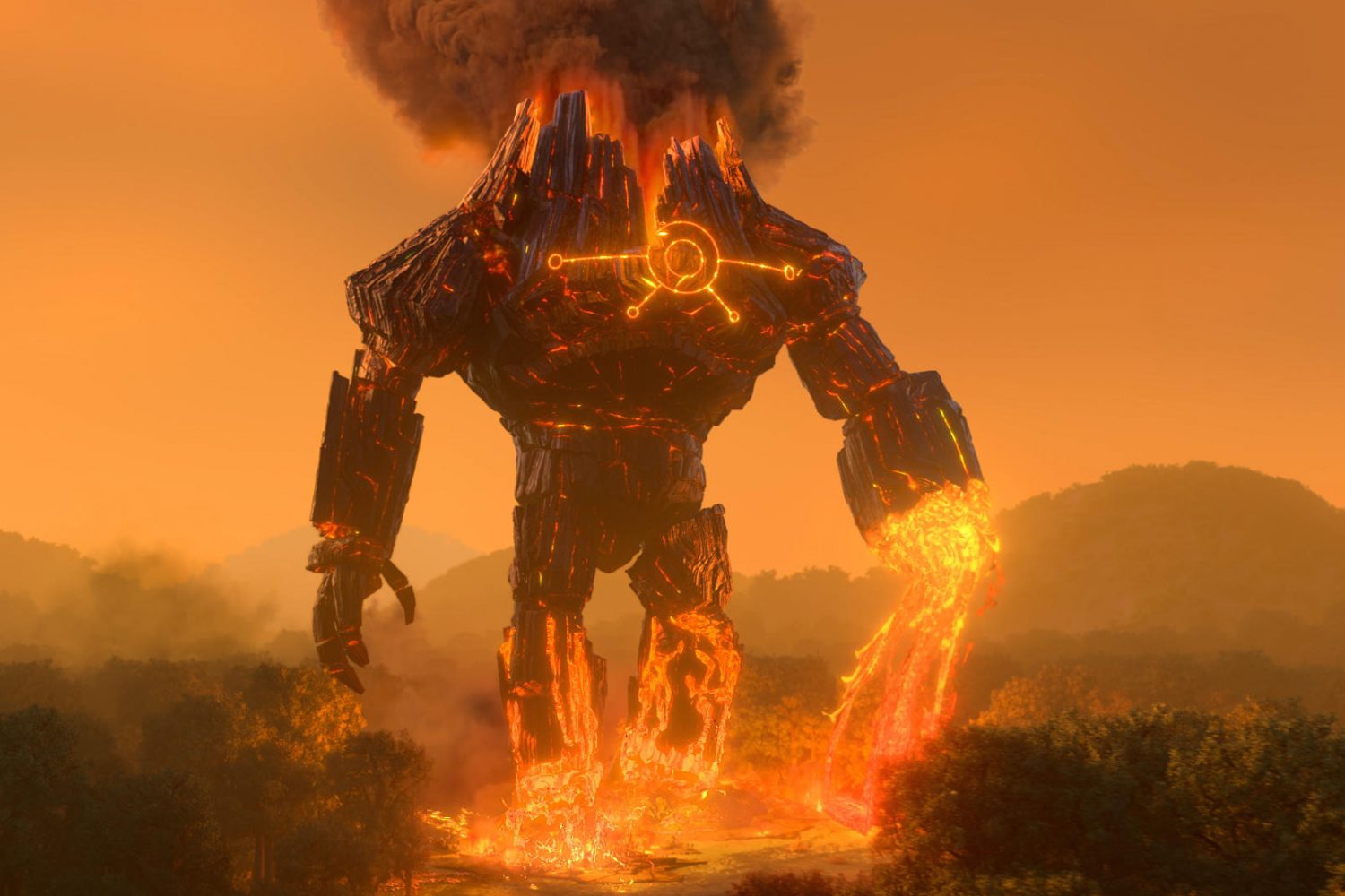 Trollhunters: Rise Of The Titans - (Pictured) Fire Titan. Cr: DreamWorks Animation © 2021