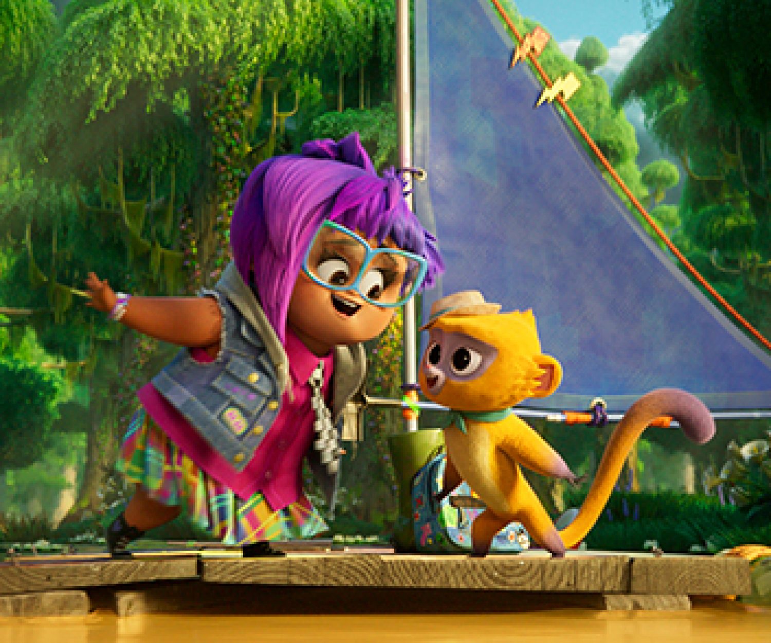 VIVO - (L-R) Ynairaly Simo as Gabi and Lin-Manuel Miranda as Vivo. ©2021 SPAI. All Rights Reserved.