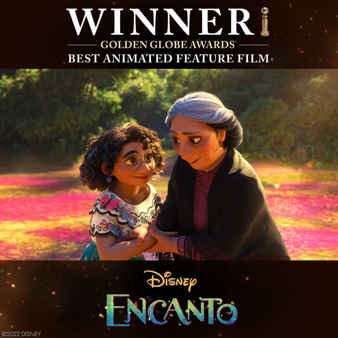 Golden Globes 2022 BEST MOTION PICTURE ANIMATED „Encanto“ INDAC
