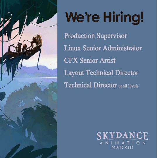 Skydance Animation Madrid is now hiring! INDAC